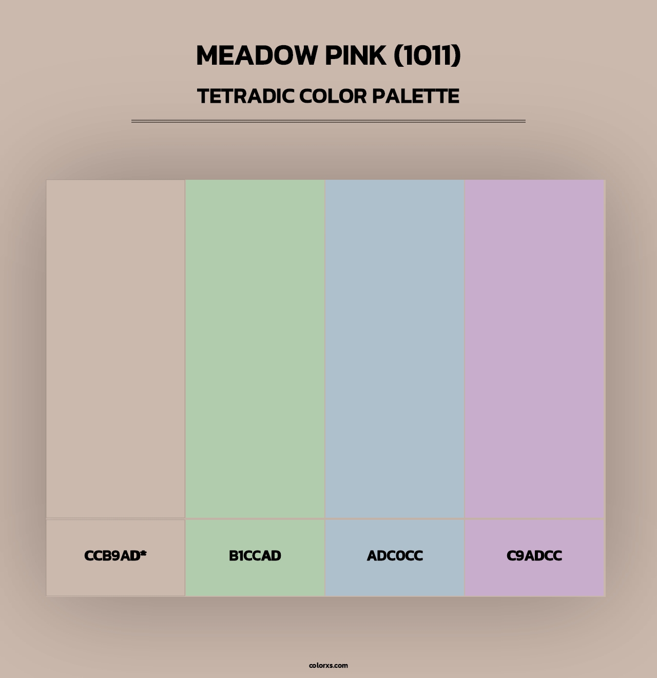 Meadow Pink (1011) - Tetradic Color Palette