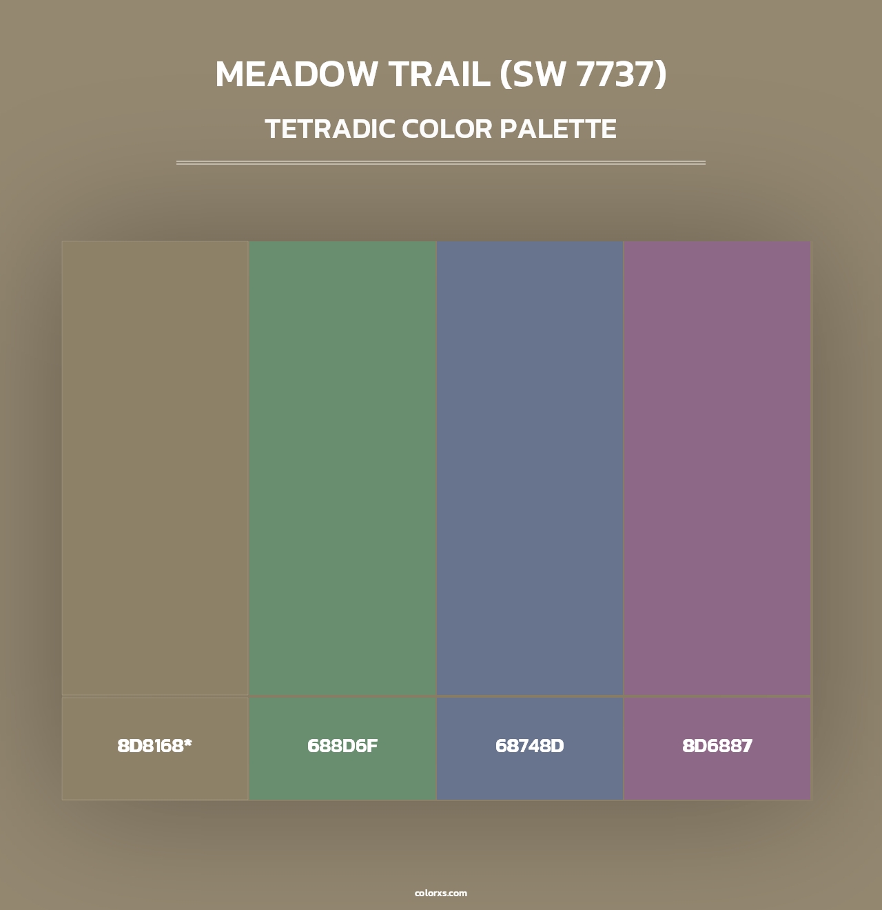 Meadow Trail (SW 7737) - Tetradic Color Palette