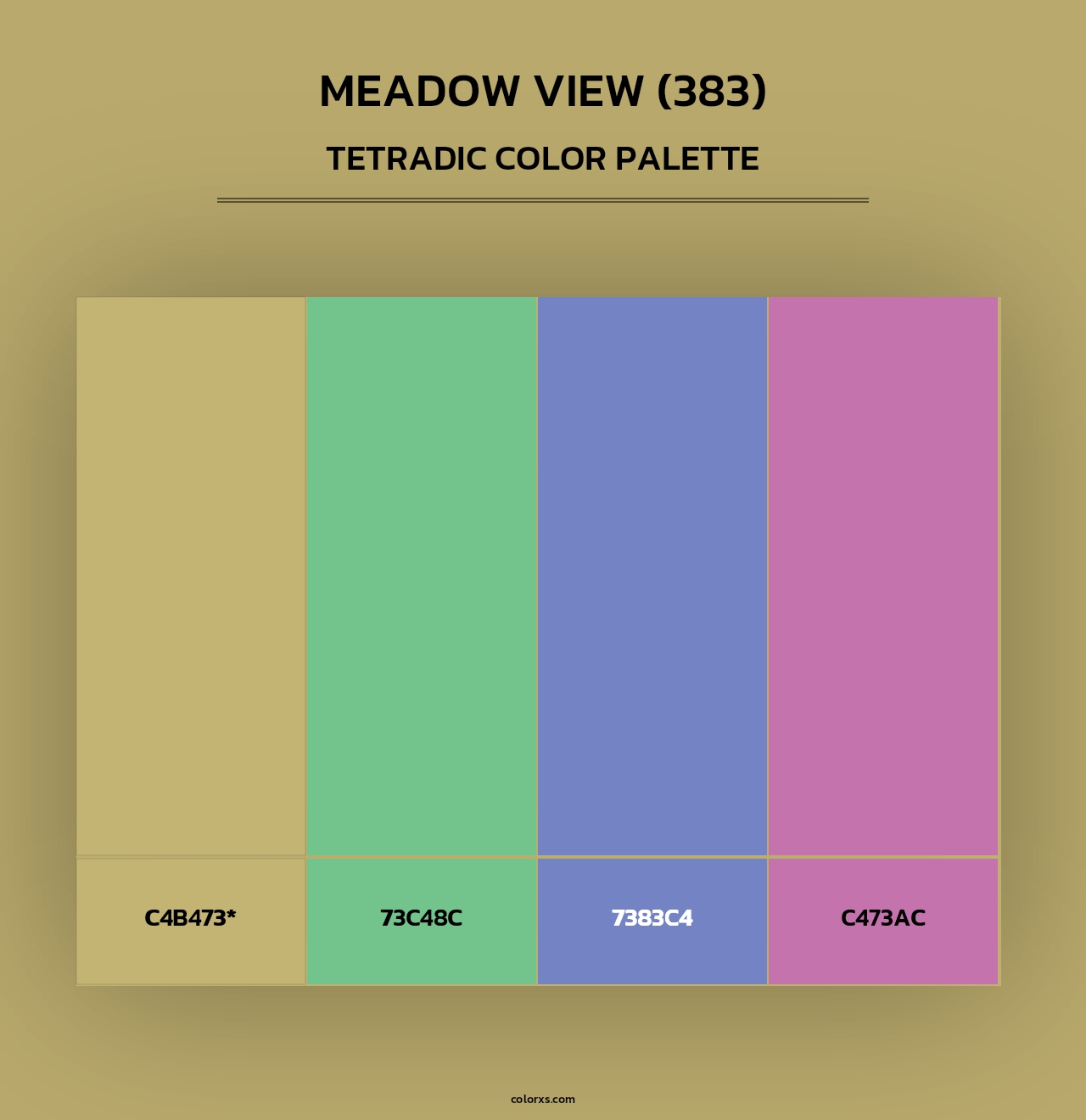 Meadow View (383) - Tetradic Color Palette