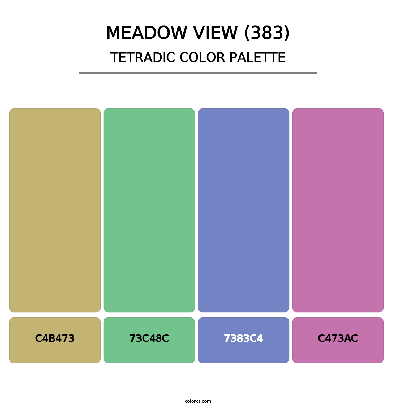 Meadow View (383) - Tetradic Color Palette