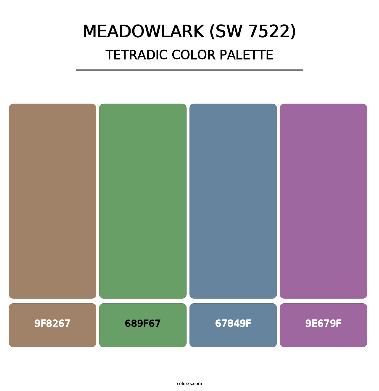 Meadowlark (SW 7522) - Tetradic Color Palette