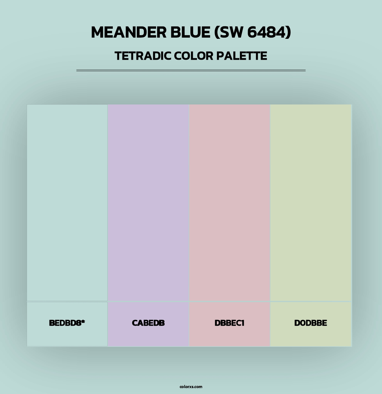 Meander Blue (SW 6484) - Tetradic Color Palette