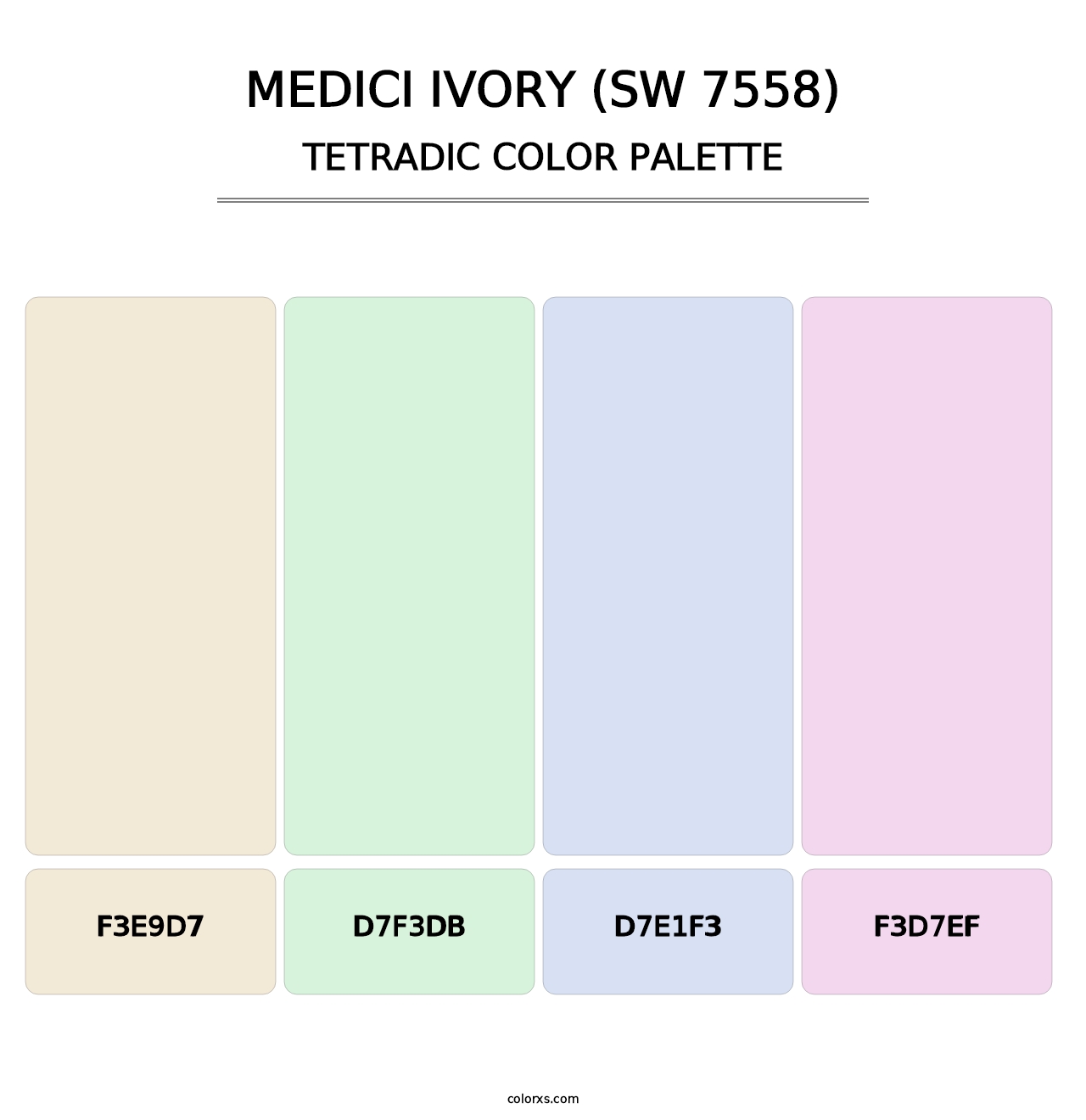 Medici Ivory (SW 7558) - Tetradic Color Palette