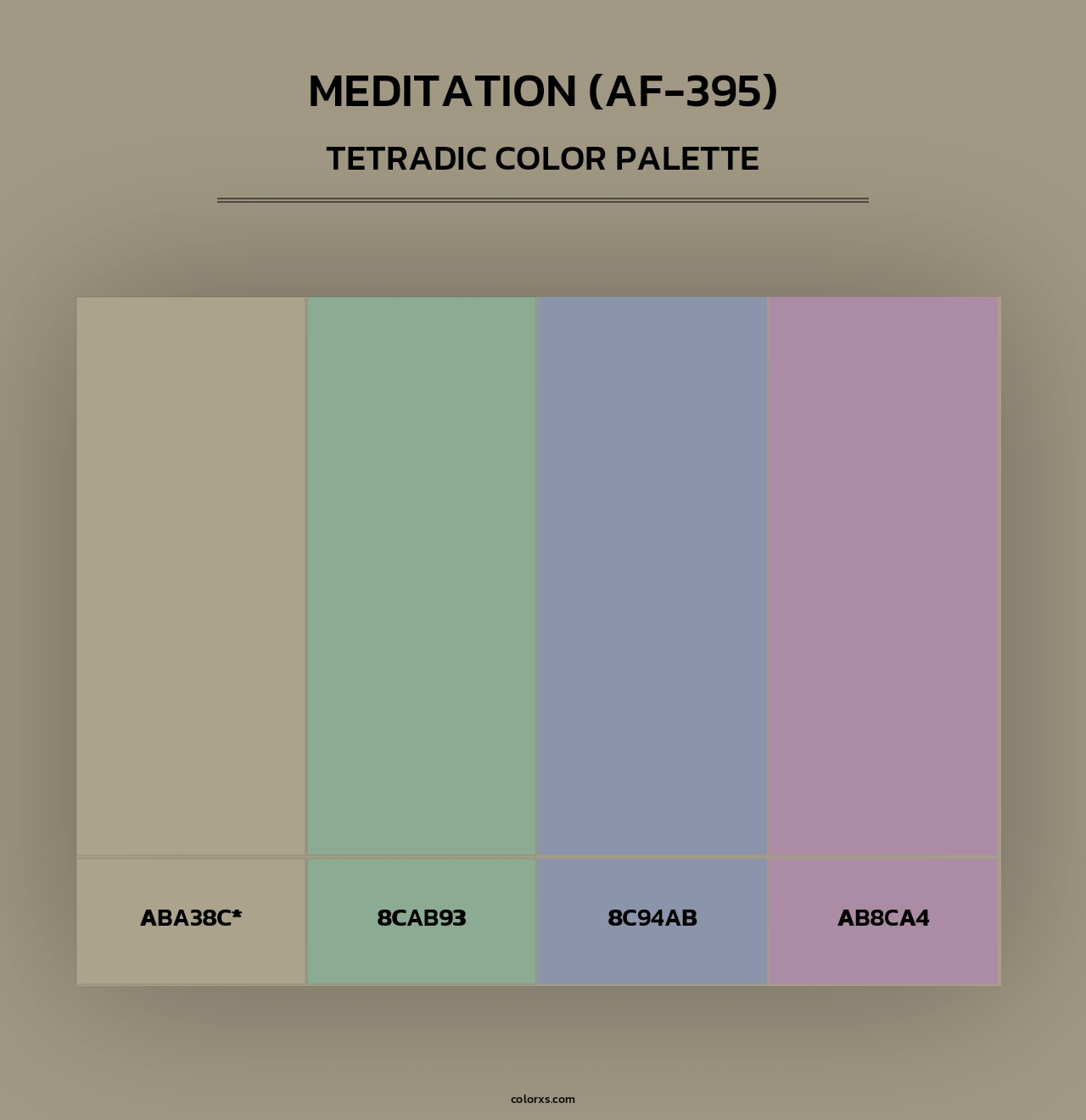 Meditation (AF-395) - Tetradic Color Palette