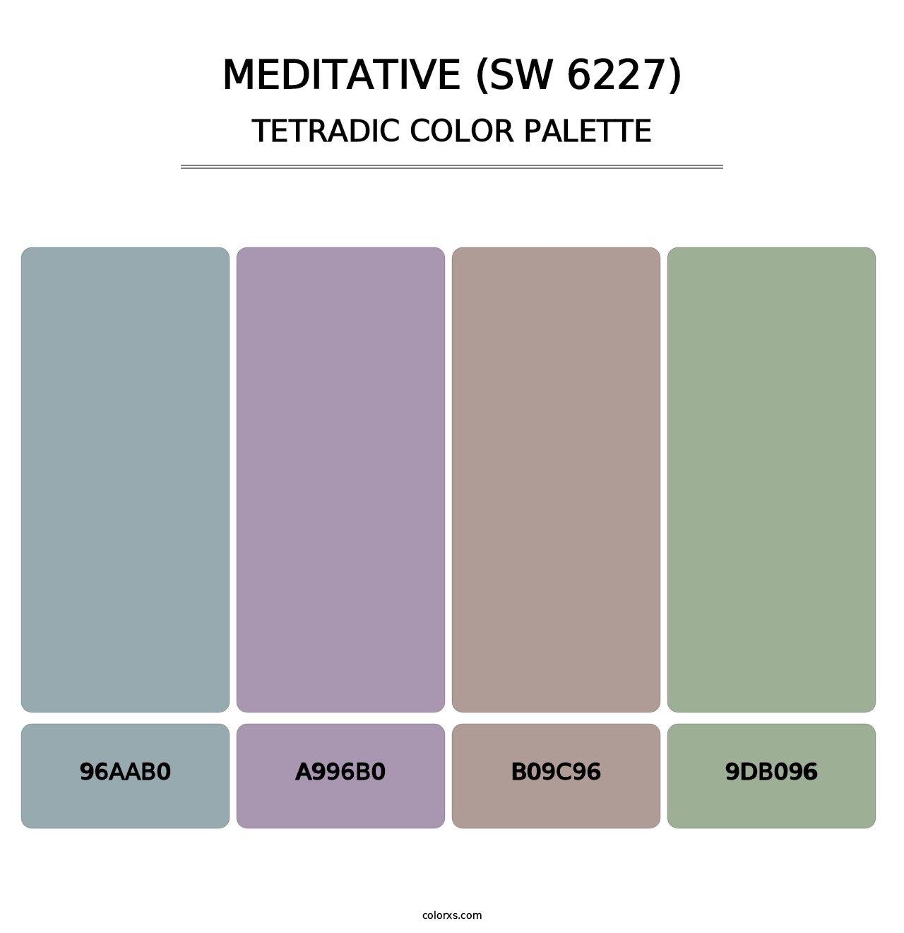Meditative (SW 6227) - Tetradic Color Palette