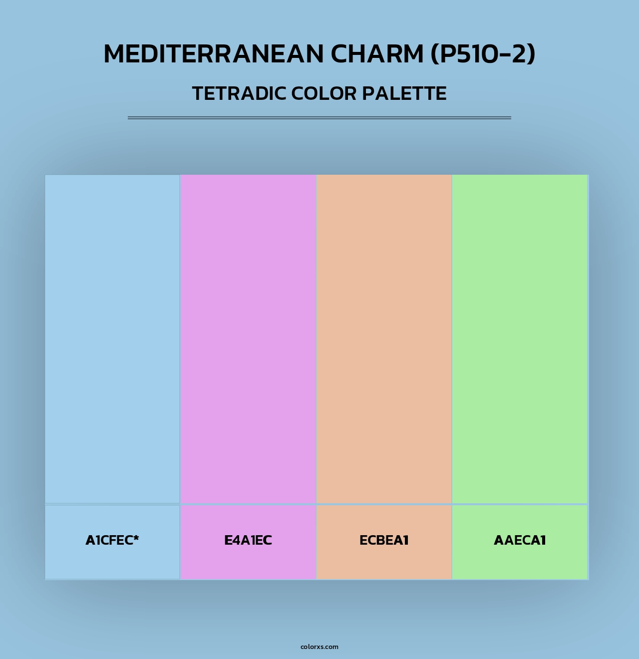 Mediterranean Charm (P510-2) - Tetradic Color Palette