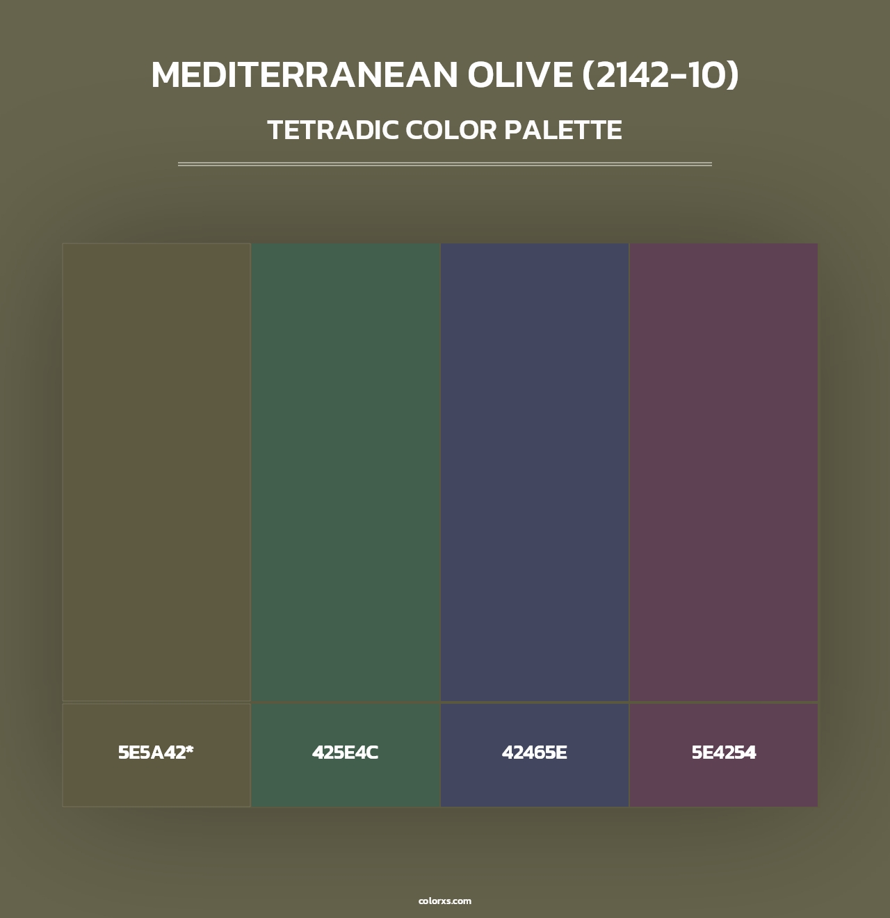 Mediterranean Olive (2142-10) - Tetradic Color Palette