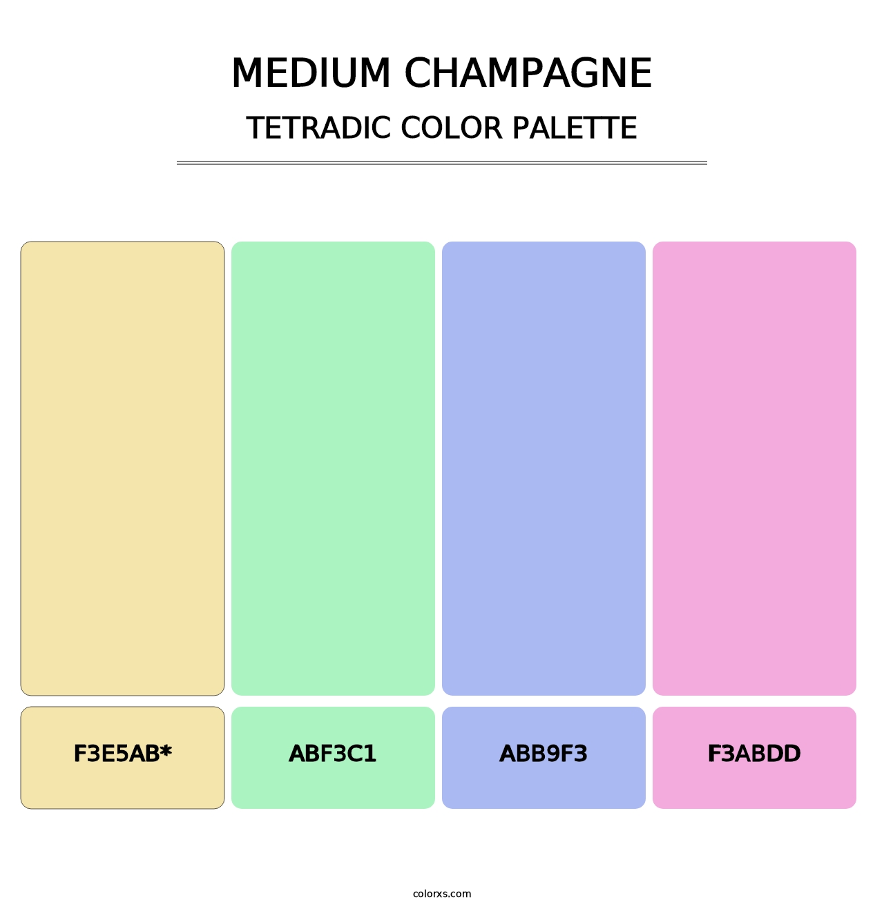Medium Champagne - Tetradic Color Palette