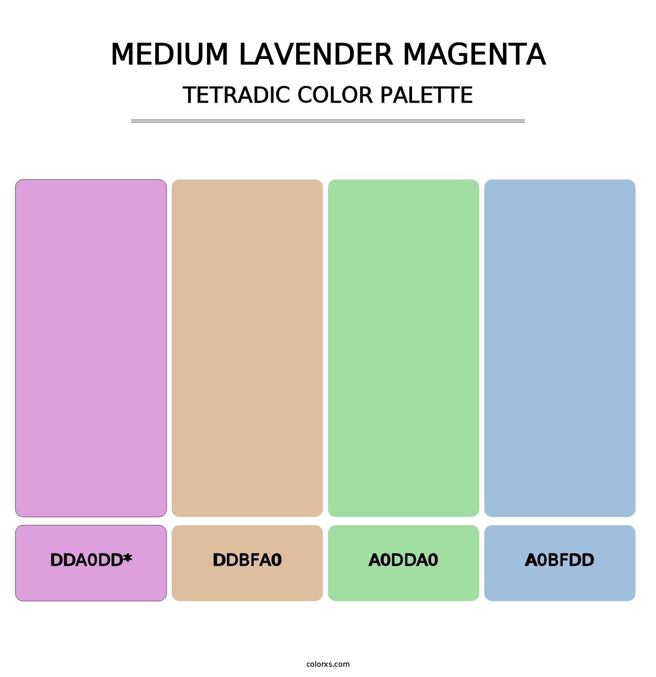 Medium Lavender Magenta - Tetradic Color Palette