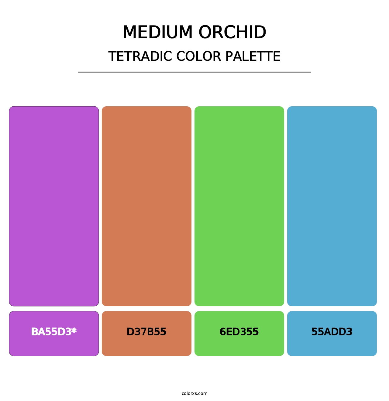 Medium Orchid - Tetradic Color Palette