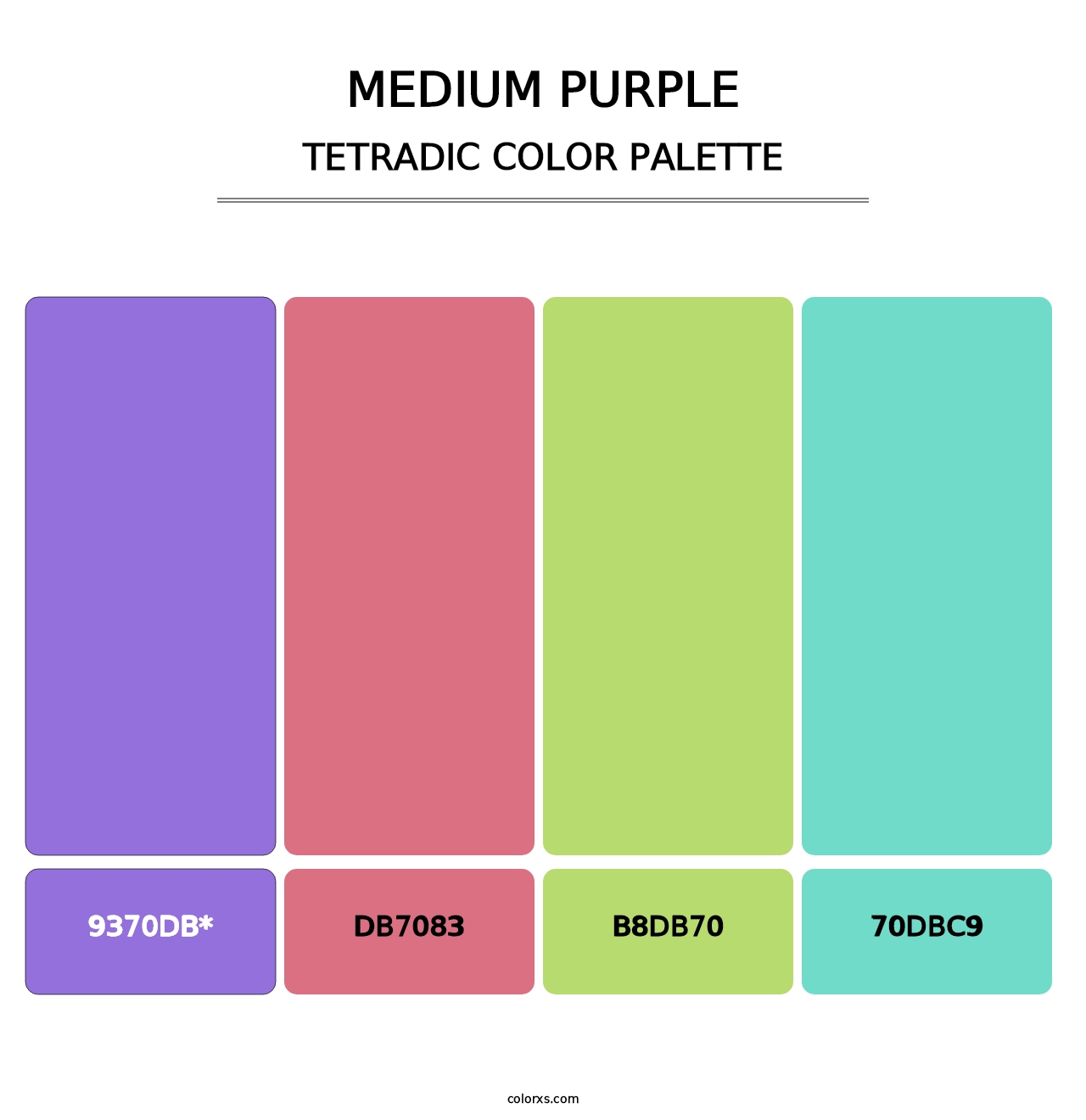 Medium Purple - Tetradic Color Palette
