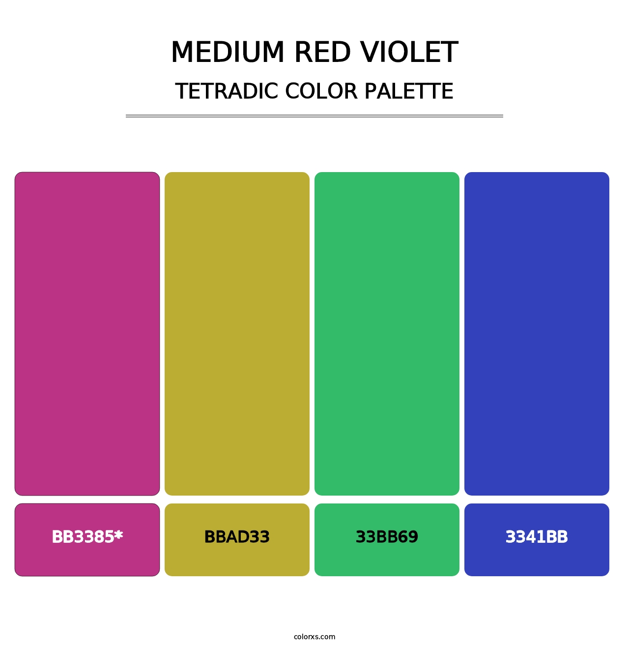 Medium Red Violet - Tetradic Color Palette