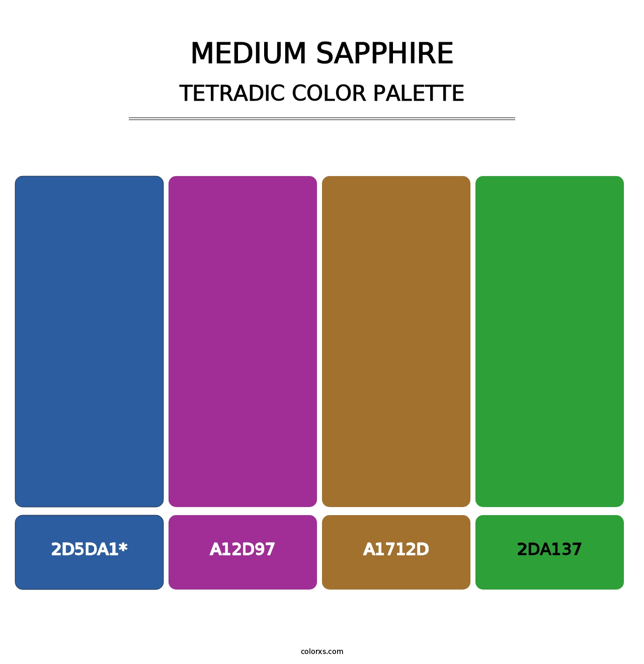 Medium Sapphire - Tetradic Color Palette