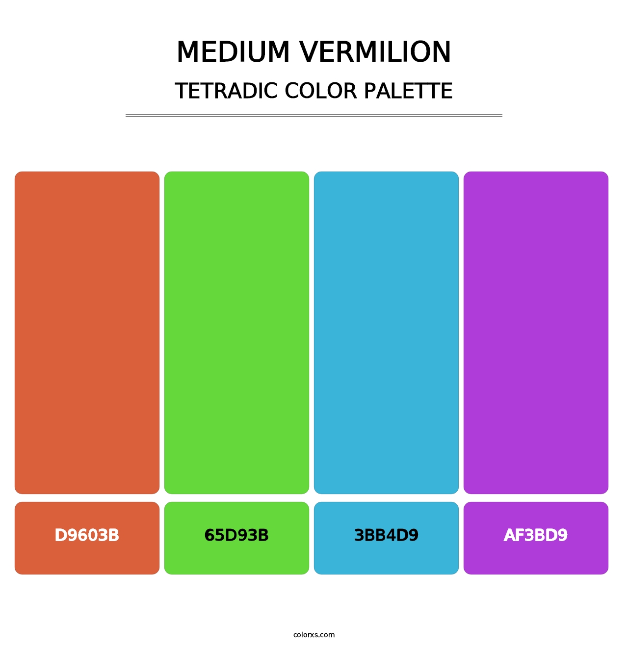 Medium Vermilion - Tetradic Color Palette