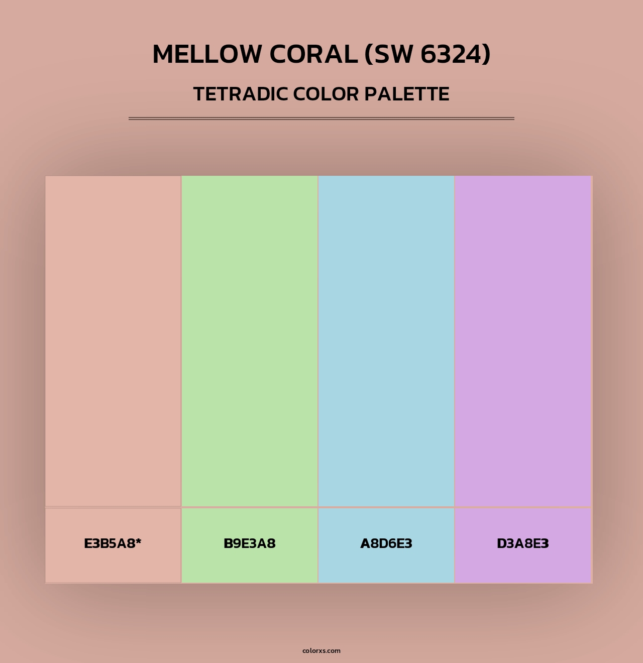 Mellow Coral (SW 6324) - Tetradic Color Palette