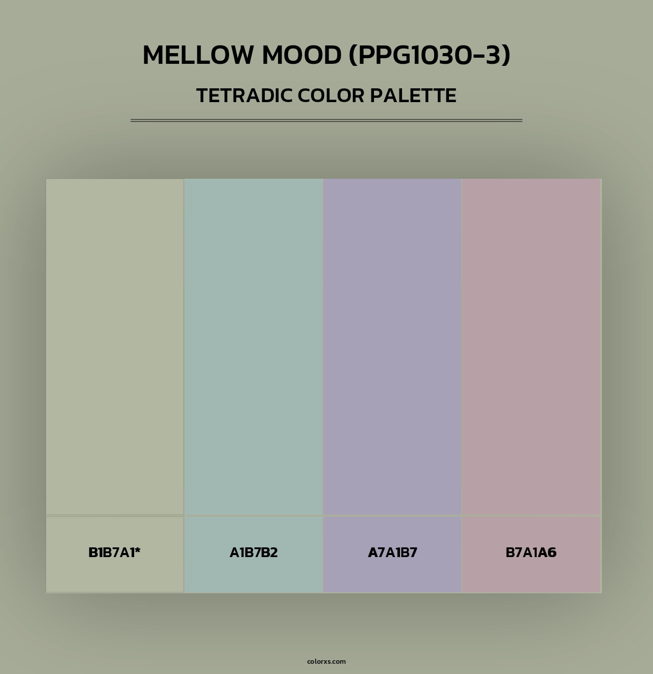 Mellow Mood (PPG1030-3) - Tetradic Color Palette