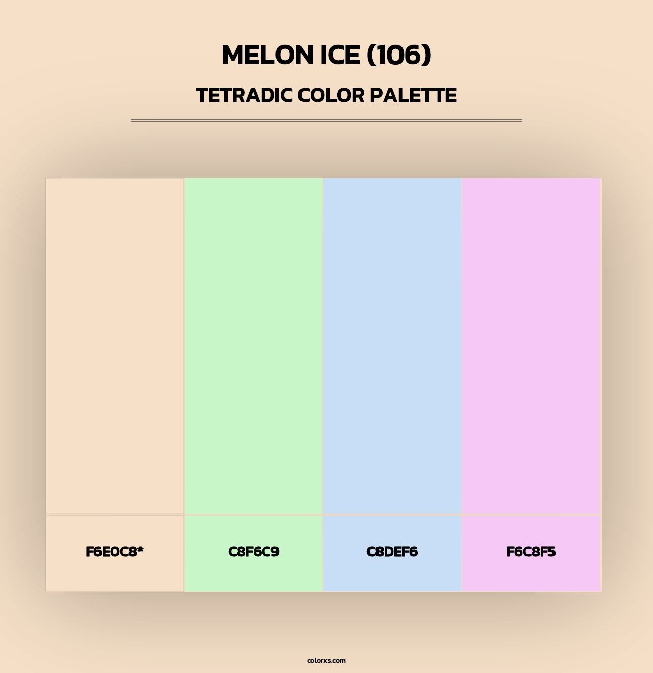Melon Ice (106) - Tetradic Color Palette