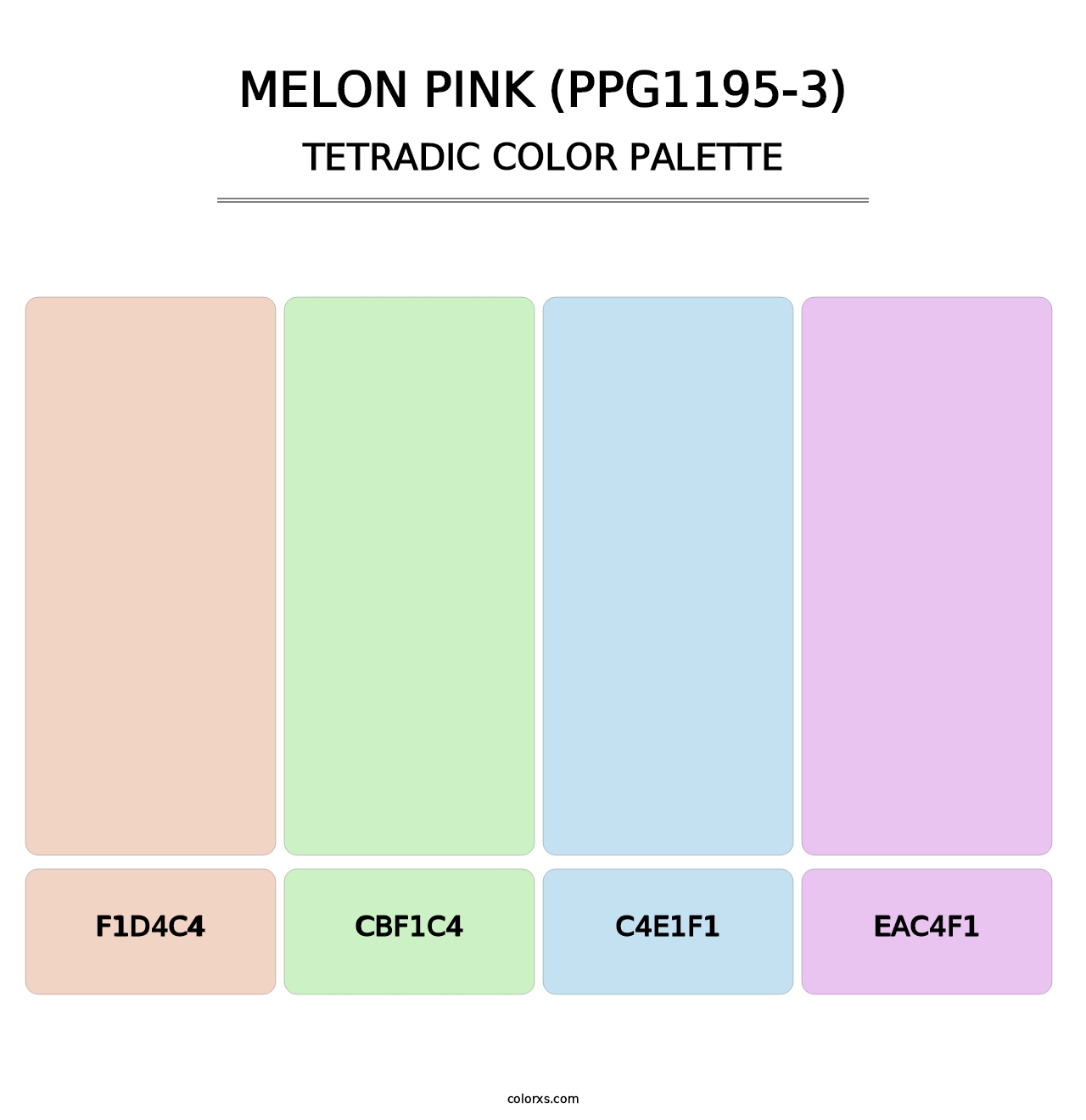 Melon Pink (PPG1195-3) - Tetradic Color Palette