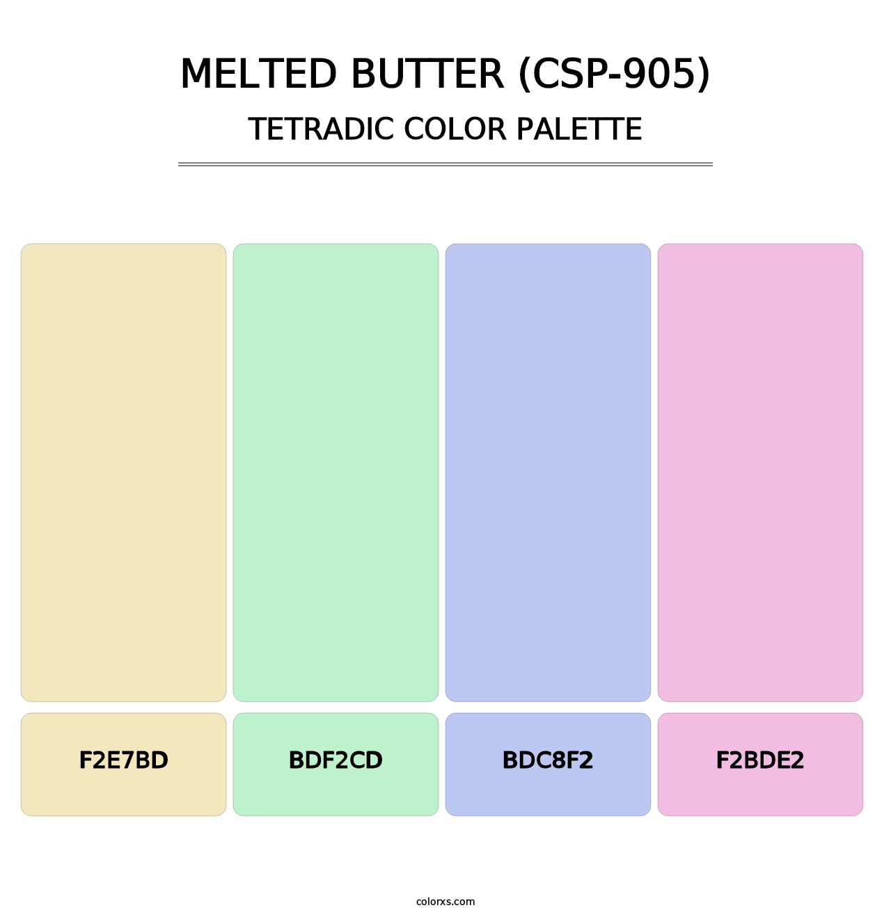 Melted Butter (CSP-905) - Tetradic Color Palette