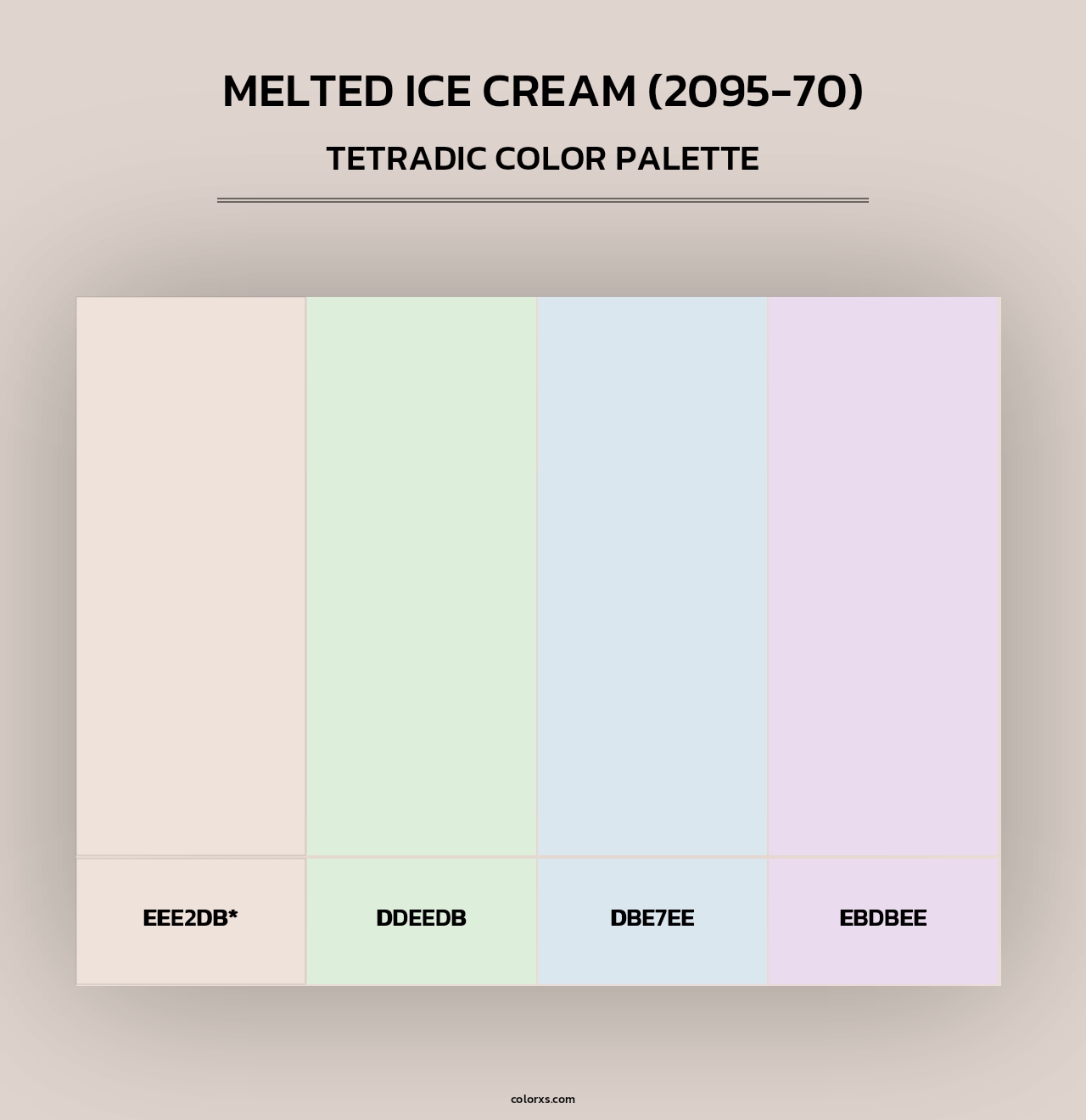 Melted Ice Cream (2095-70) - Tetradic Color Palette