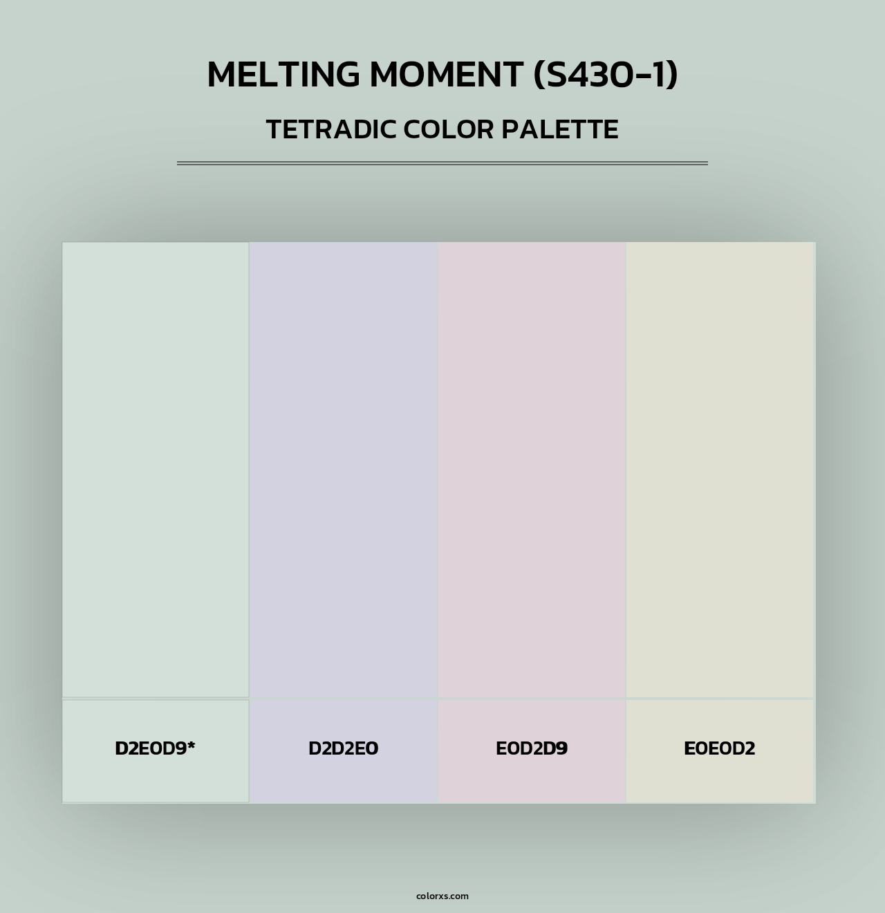Melting Moment (S430-1) - Tetradic Color Palette