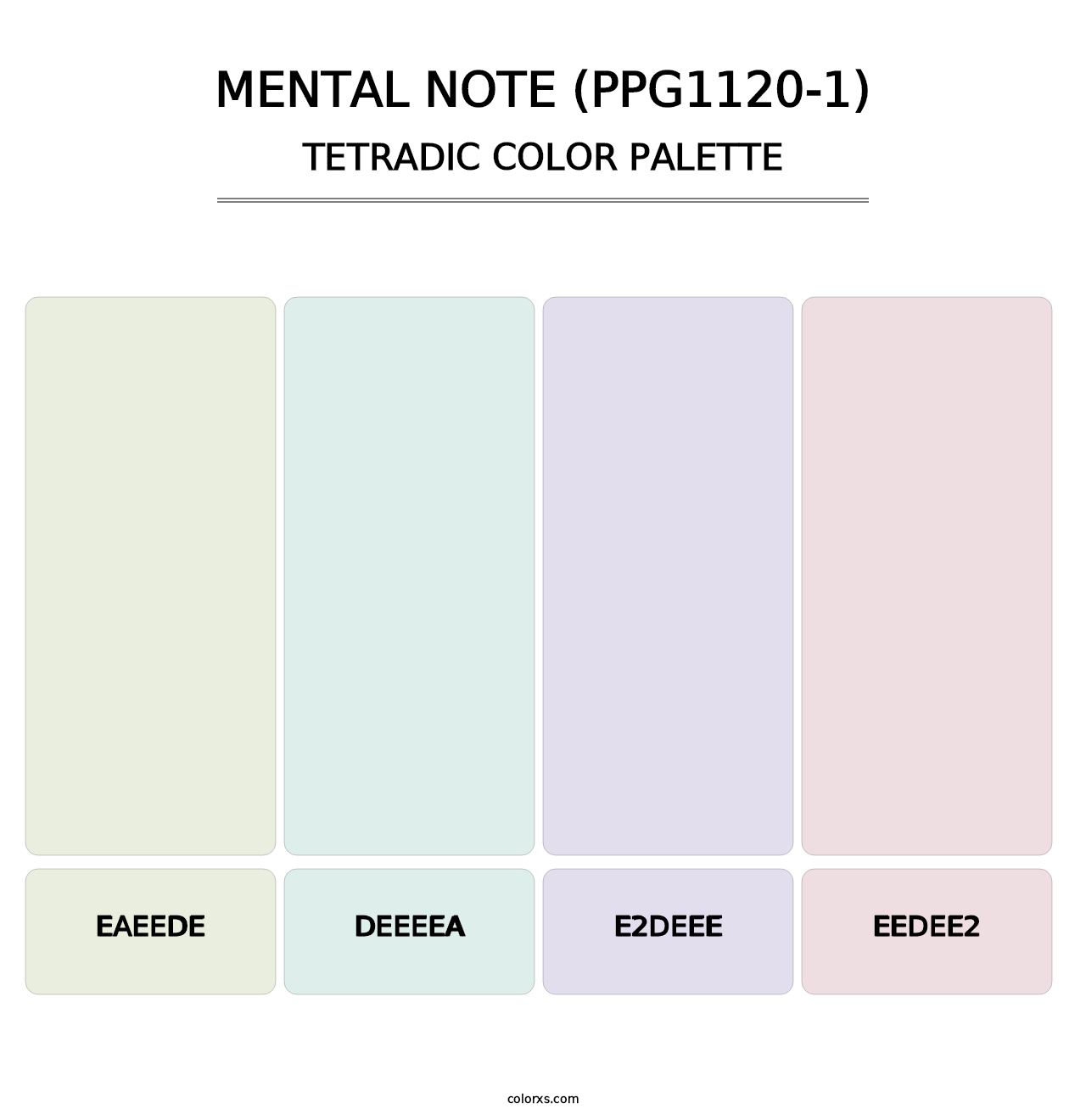 Mental Note (PPG1120-1) - Tetradic Color Palette