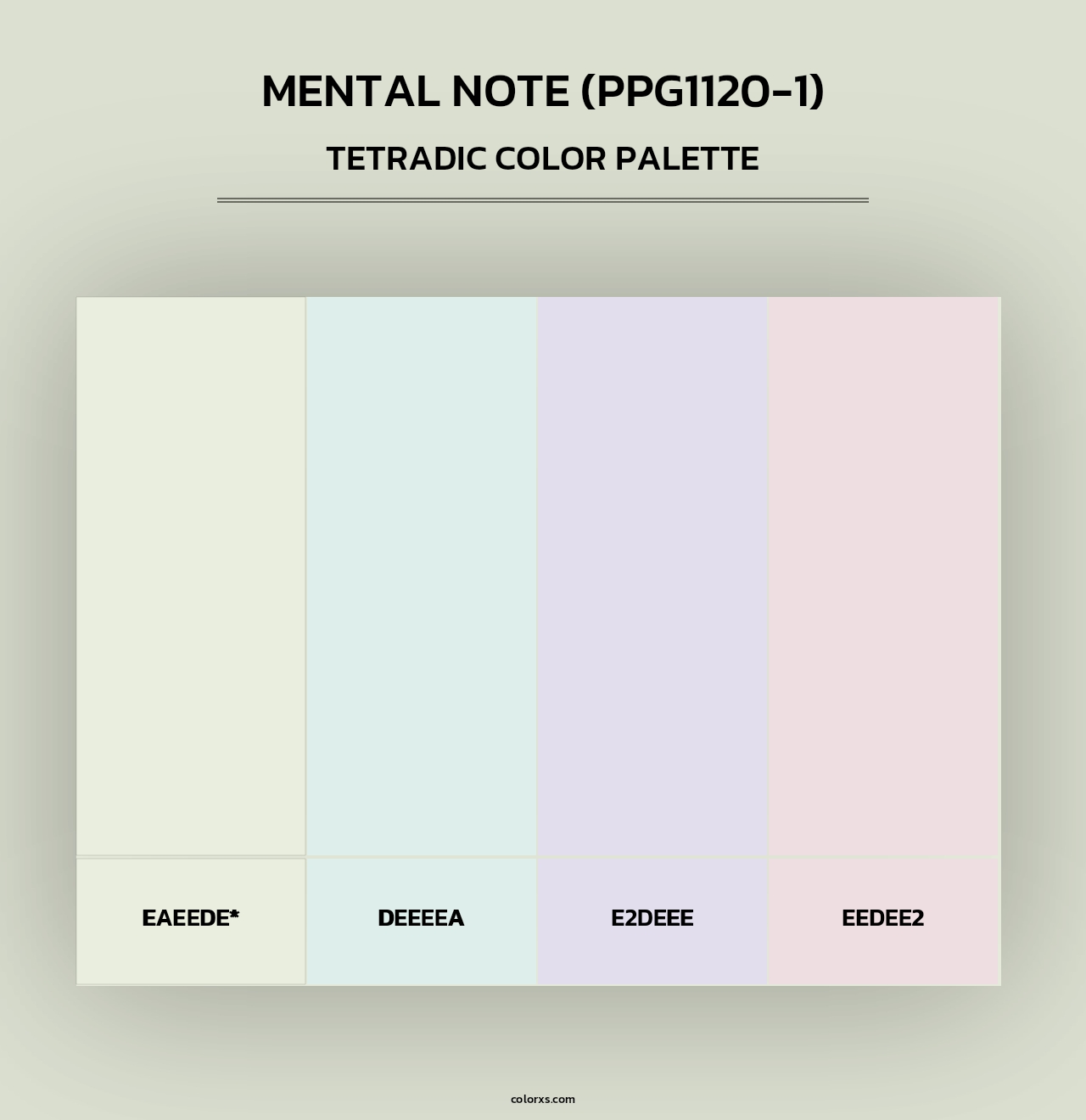 Mental Note (PPG1120-1) - Tetradic Color Palette