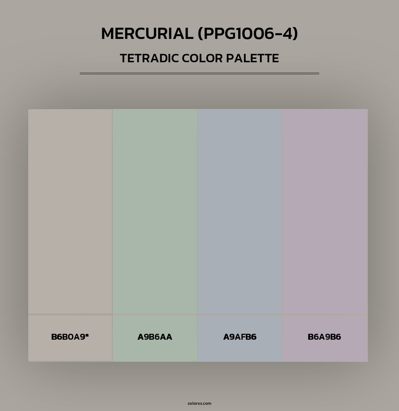 Mercurial (PPG1006-4) - Tetradic Color Palette