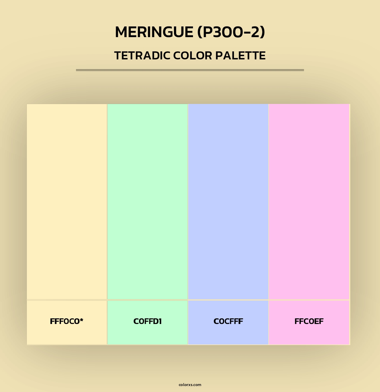 Meringue (P300-2) - Tetradic Color Palette