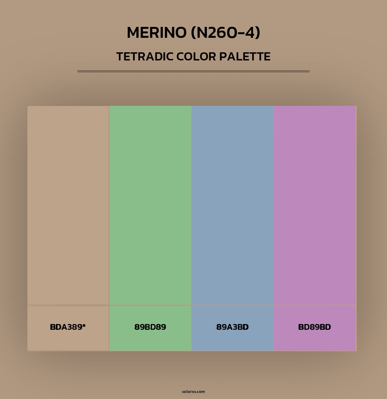 Merino (N260-4) - Tetradic Color Palette