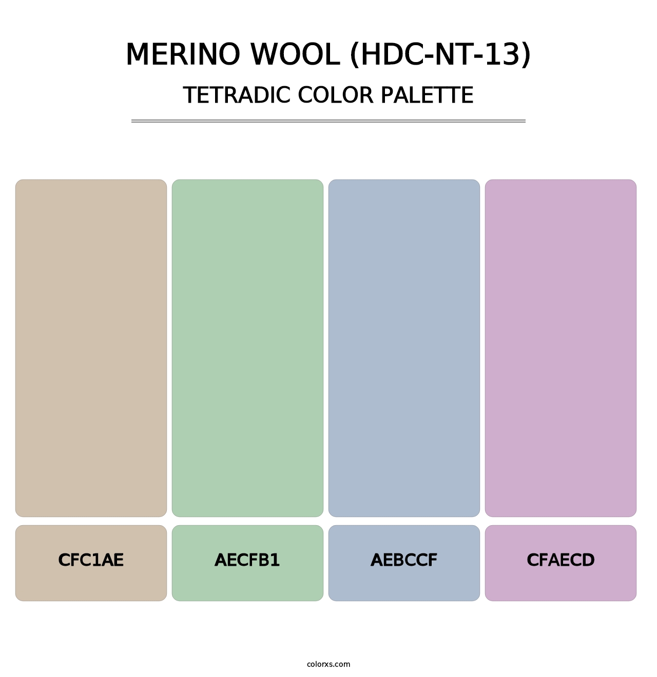 Merino Wool (HDC-NT-13) - Tetradic Color Palette