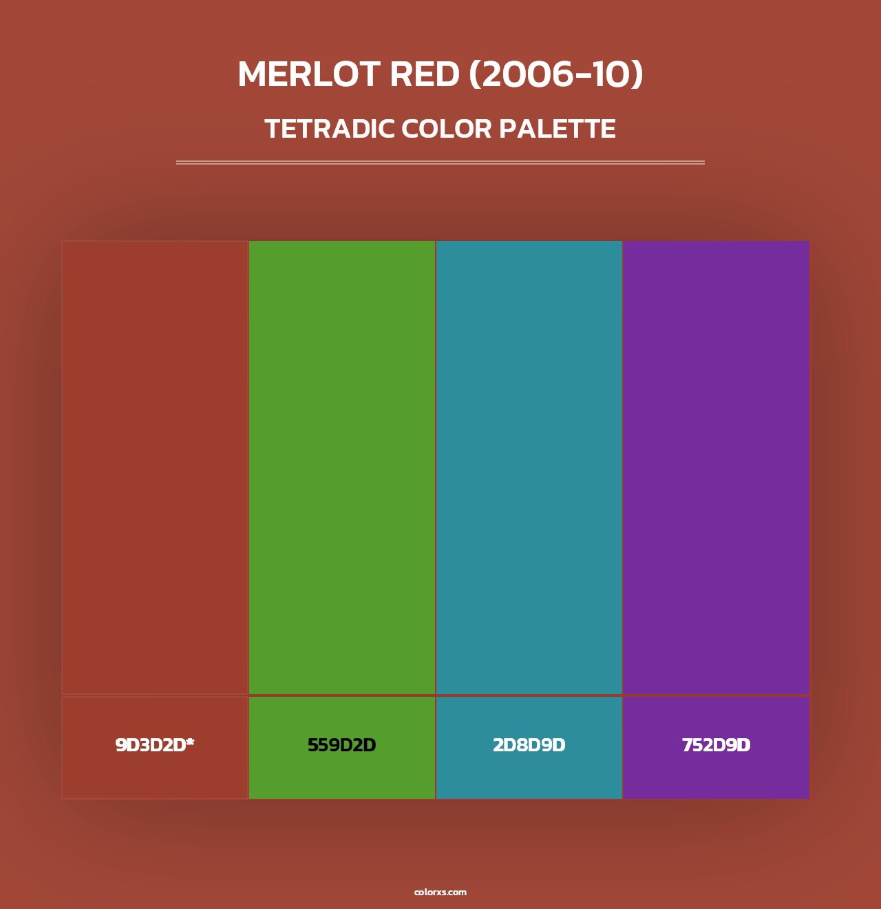 Merlot Red (2006-10) - Tetradic Color Palette