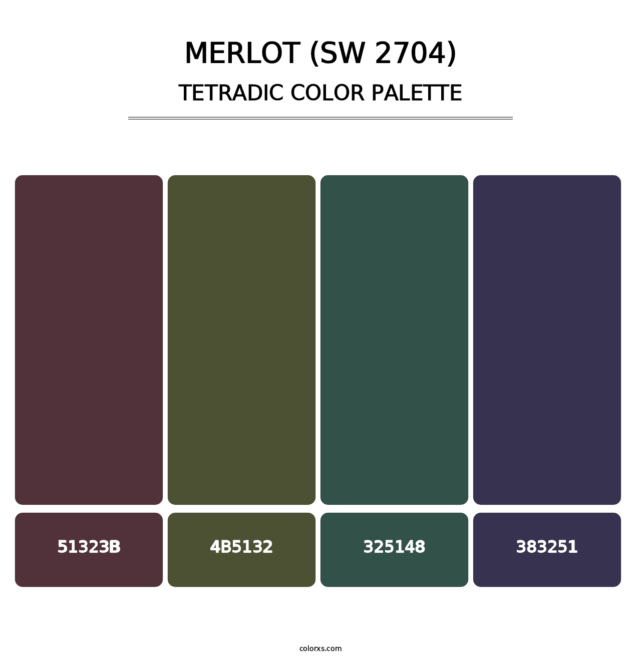 Merlot (SW 2704) - Tetradic Color Palette