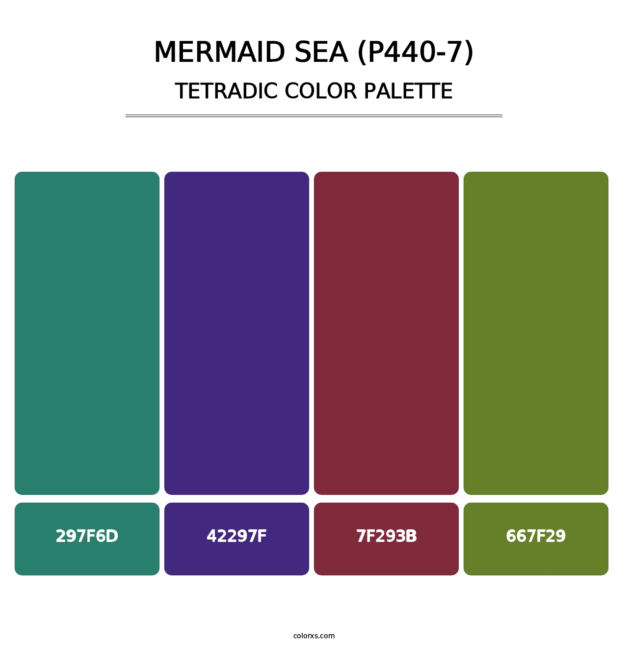 Mermaid Sea (P440-7) - Tetradic Color Palette