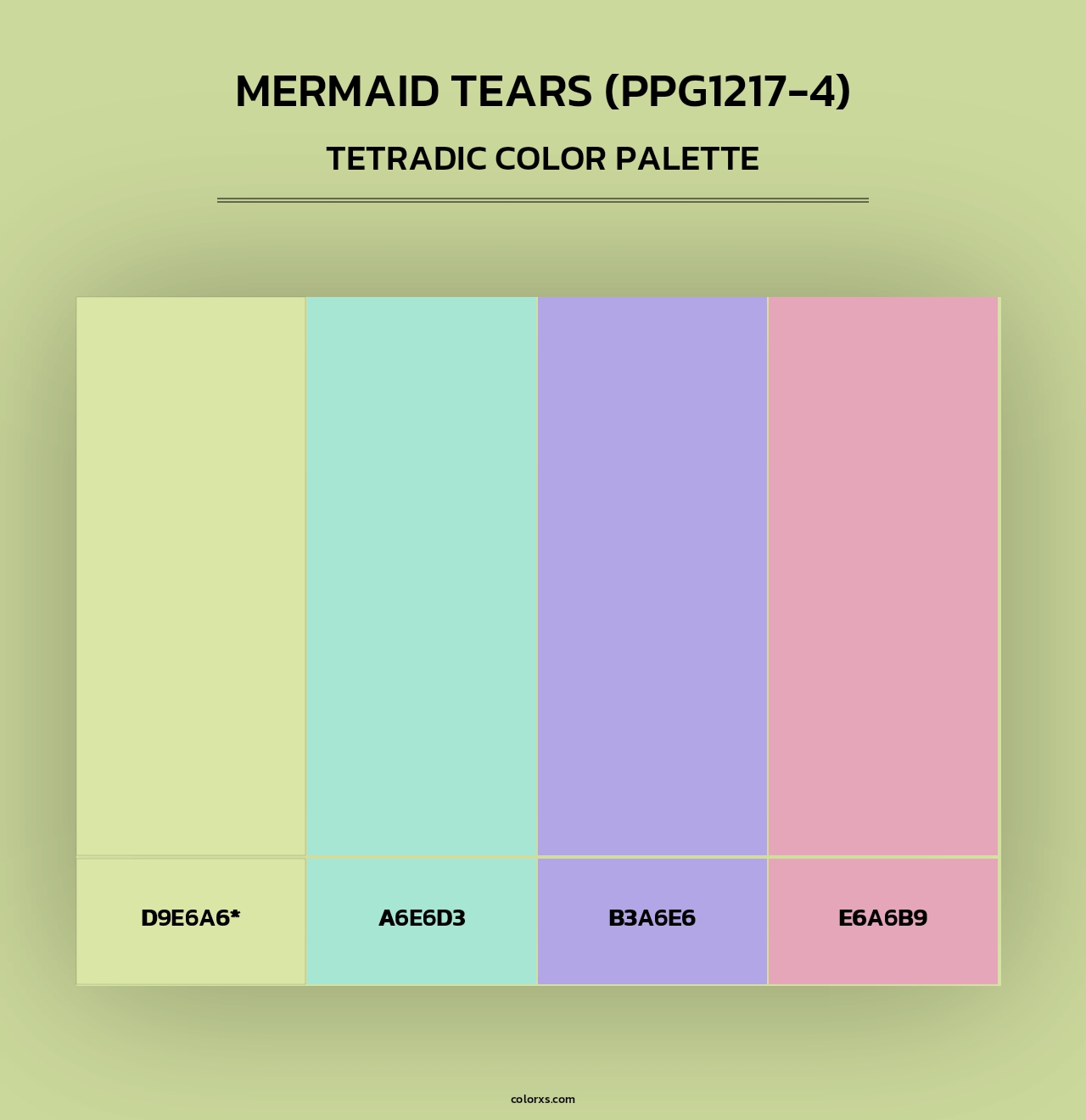 Mermaid Tears (PPG1217-4) - Tetradic Color Palette