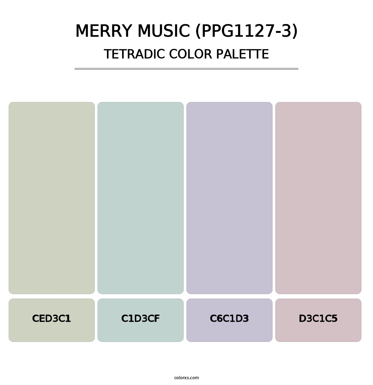 Merry Music (PPG1127-3) - Tetradic Color Palette