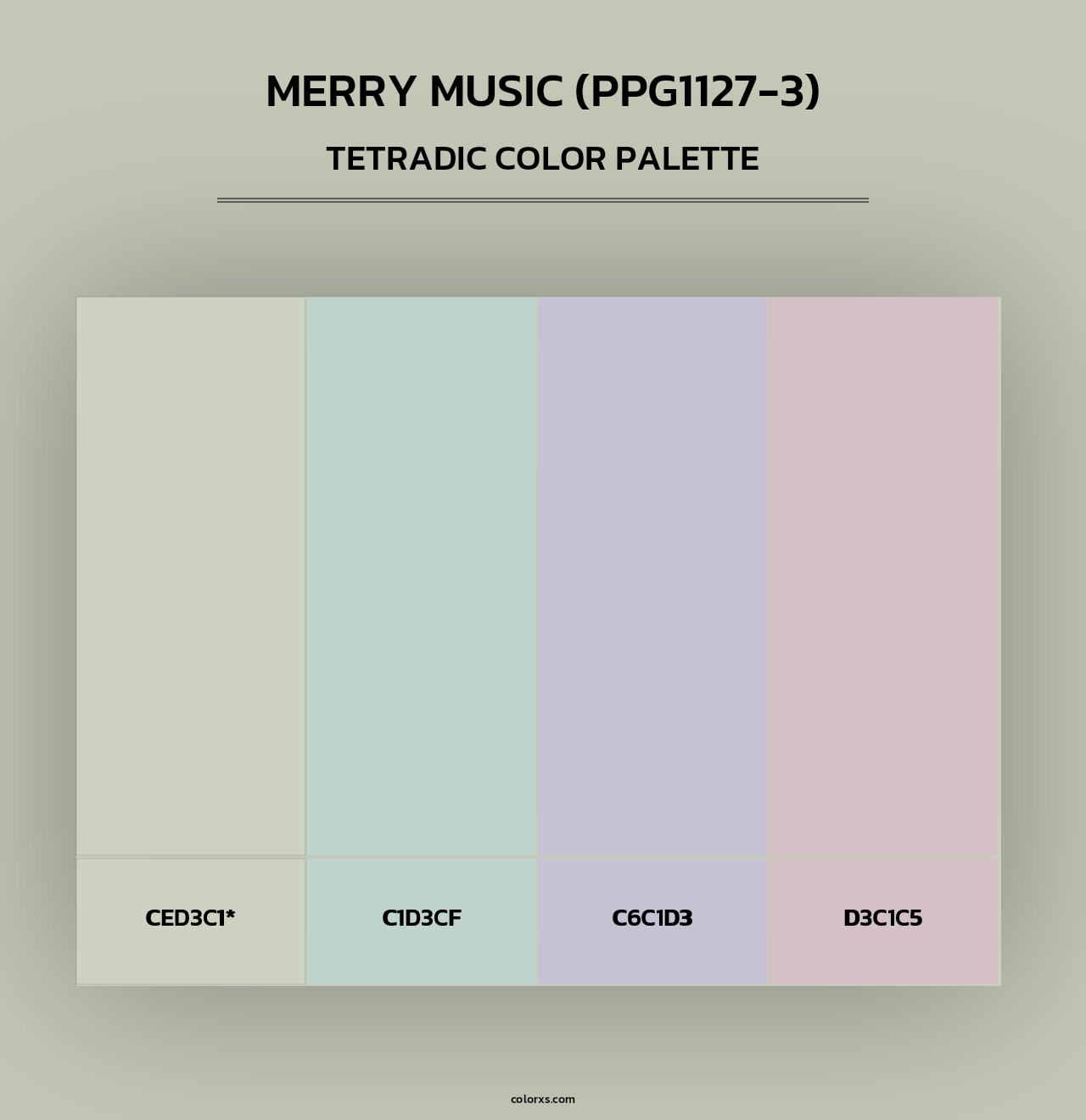 Merry Music (PPG1127-3) - Tetradic Color Palette