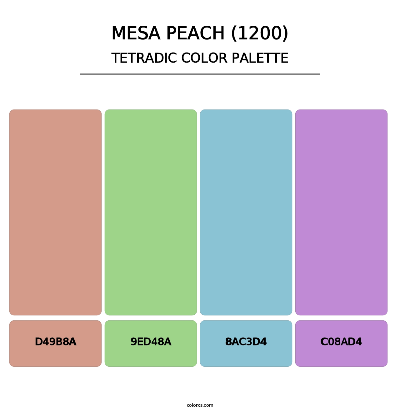 Mesa Peach (1200) - Tetradic Color Palette