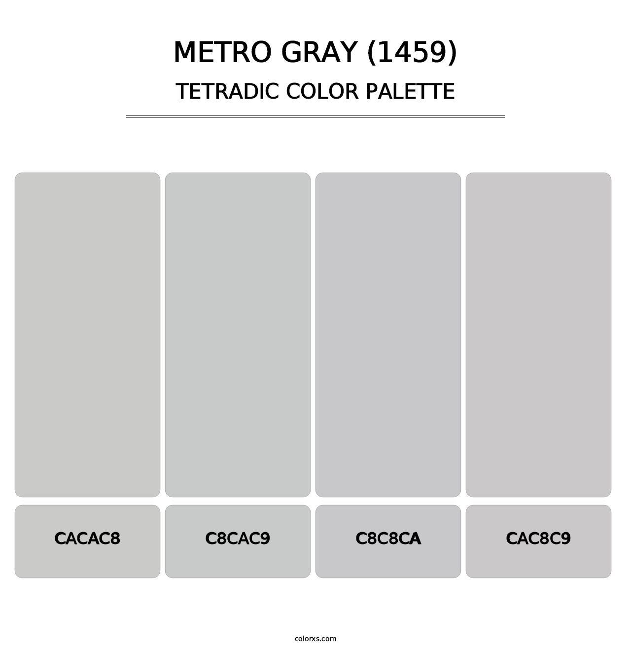 Metro Gray (1459) - Tetradic Color Palette