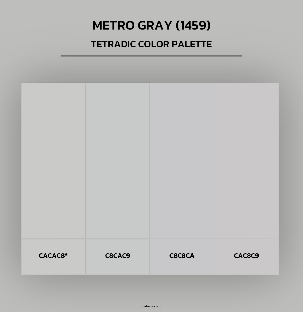 Metro Gray (1459) - Tetradic Color Palette