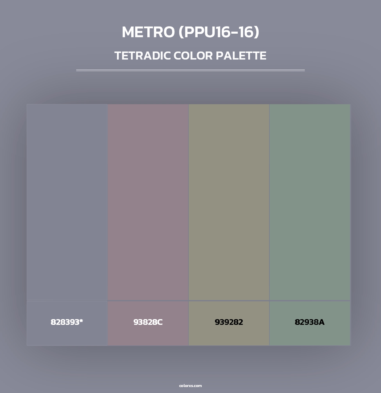 Metro (PPU16-16) - Tetradic Color Palette