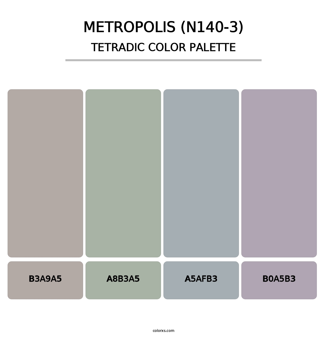 Metropolis (N140-3) - Tetradic Color Palette