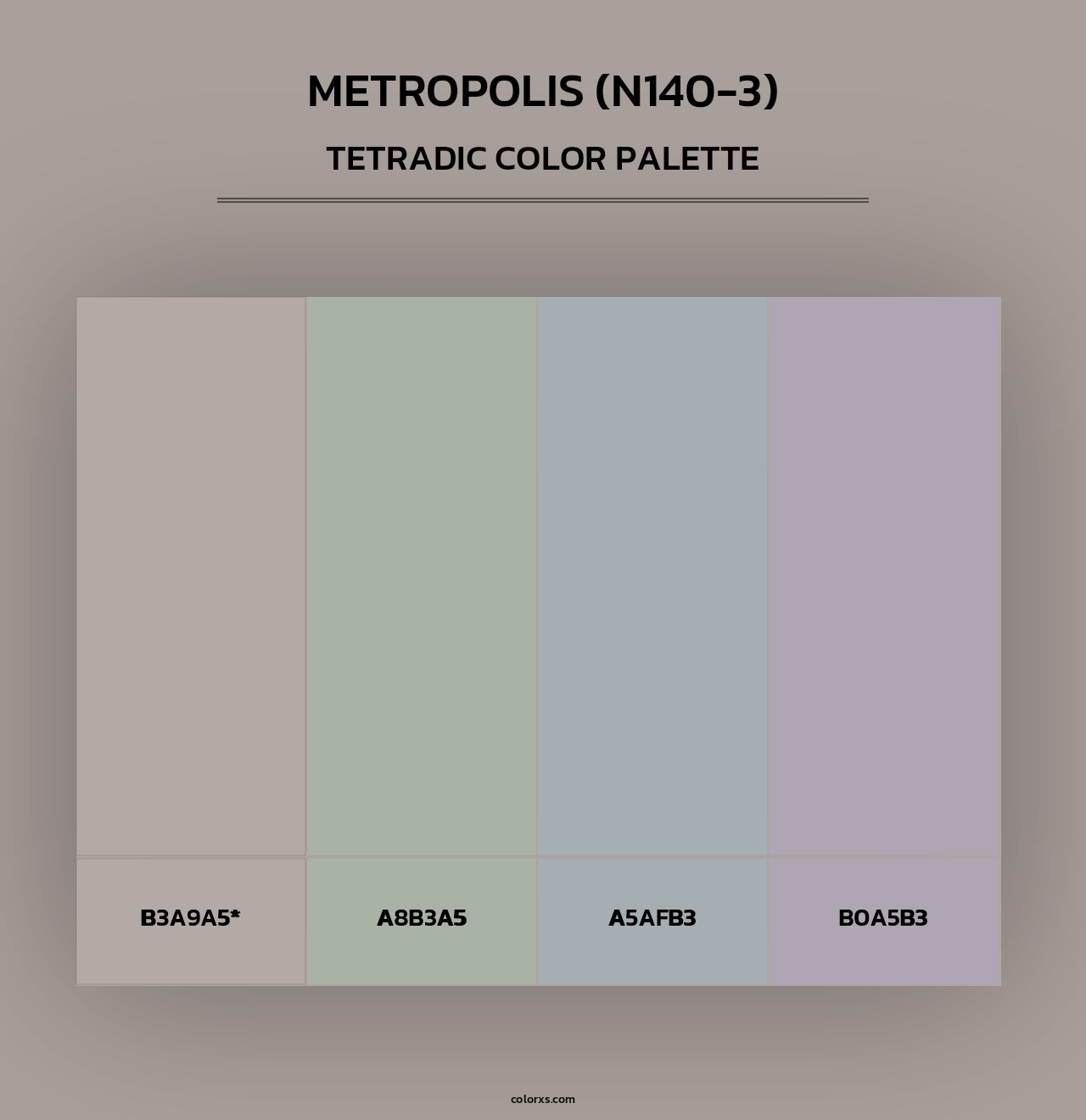 Metropolis (N140-3) - Tetradic Color Palette