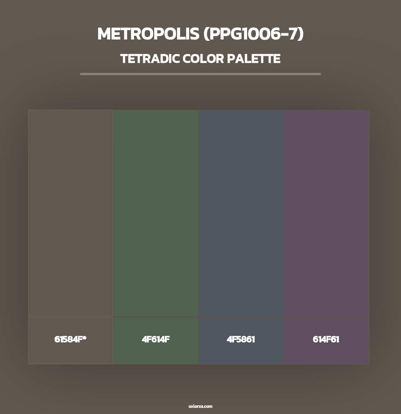 Metropolis (PPG1006-7) - Tetradic Color Palette