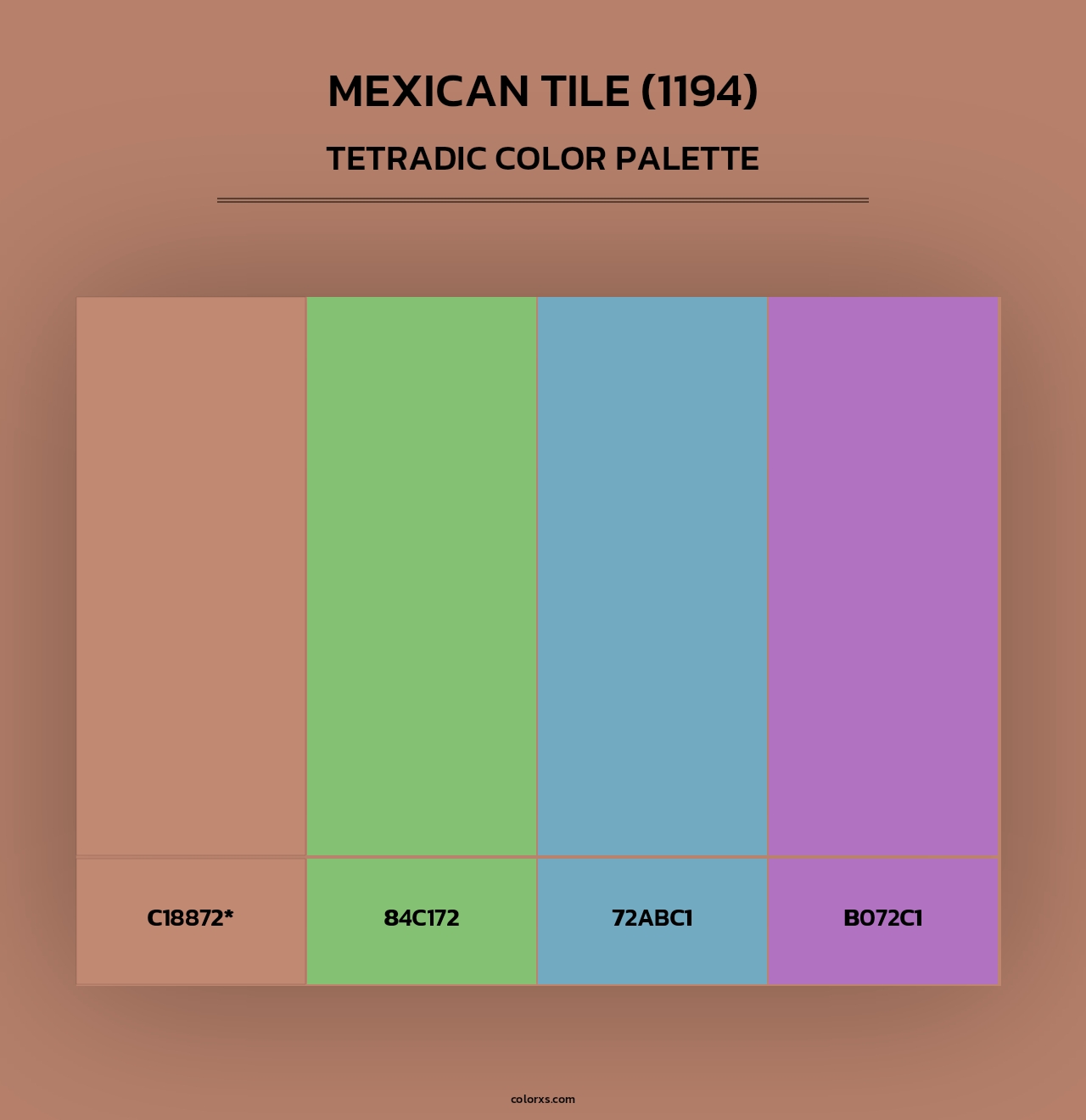 Mexican Tile (1194) - Tetradic Color Palette