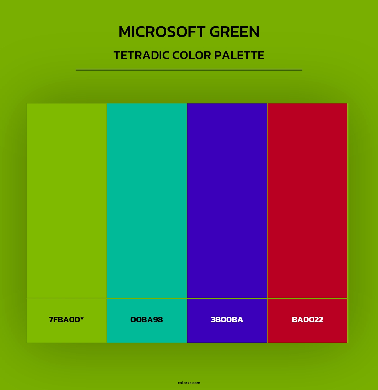 Microsoft Green - Tetradic Color Palette