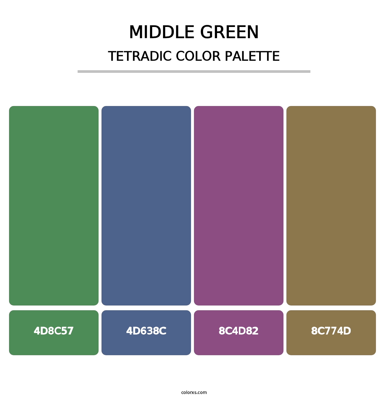 Middle Green - Tetradic Color Palette