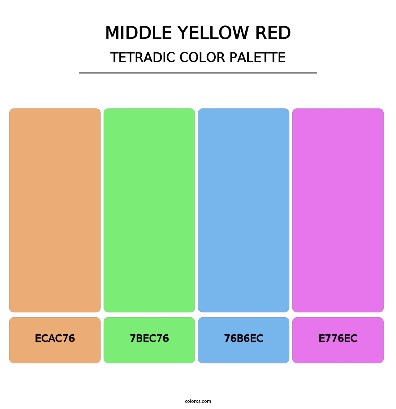 Middle Yellow Red - Tetradic Color Palette