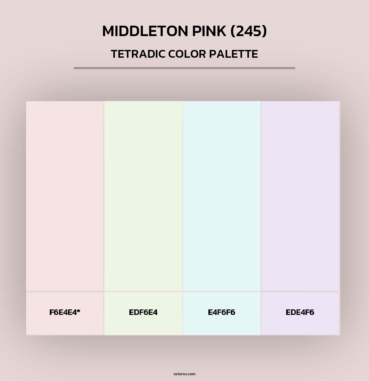 Middleton Pink (245) - Tetradic Color Palette