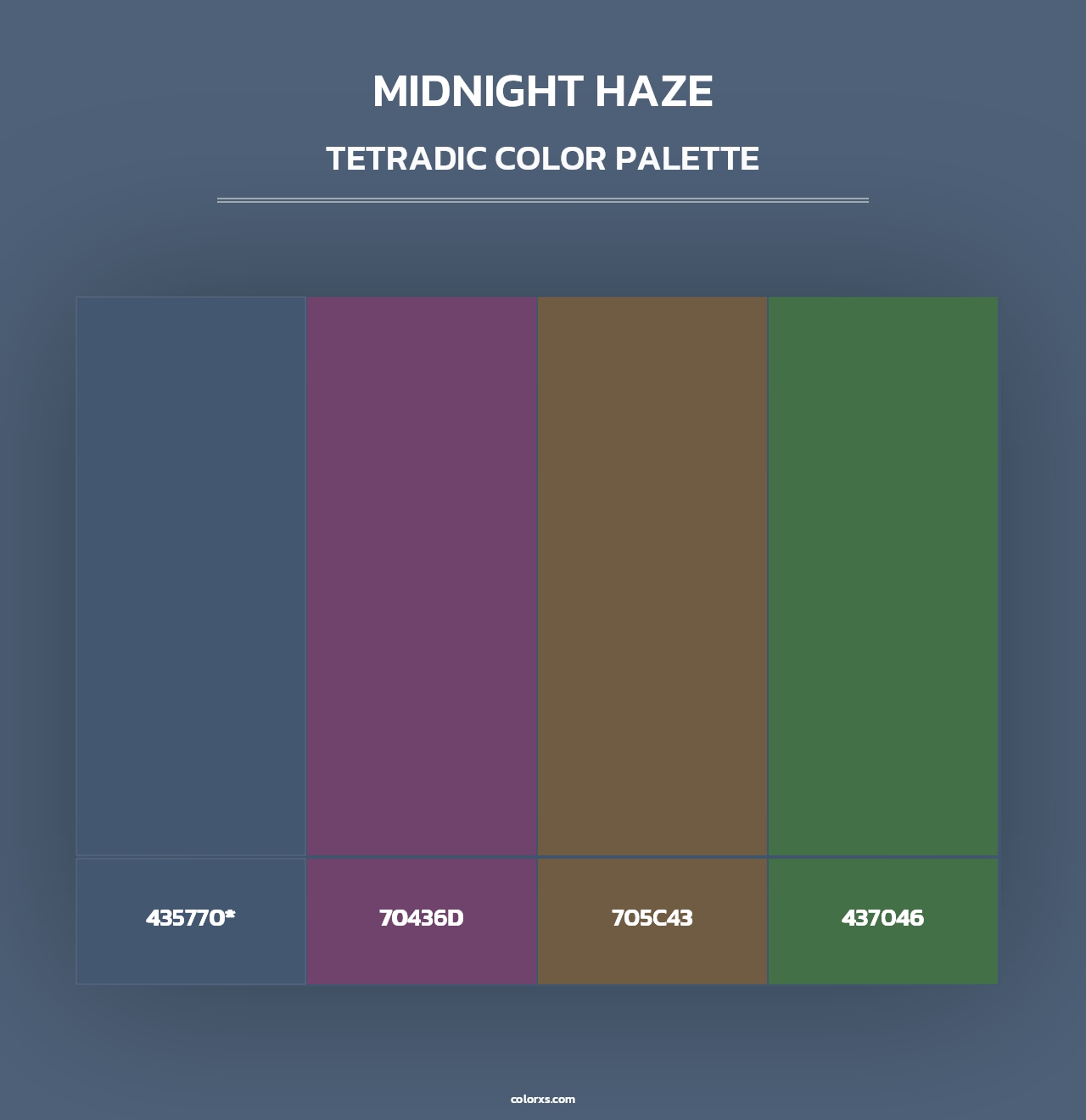 Midnight Haze - Tetradic Color Palette